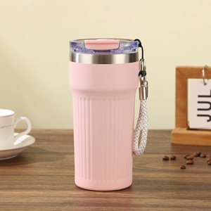 <span class=keywords><strong>Mug</strong></span> de voyage personnalisé en acier inoxydable de 18 oz avec <span class=keywords><strong>action</strong></span> de déclenchement - Tasse à café <span class=keywords><strong>isotherme</strong></span> à double paroi, anti-fuite, pour le sport et les activités de plein air - Product Image 3
