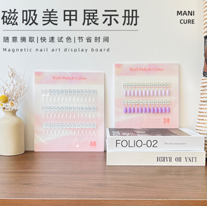 Présentoir magnétique pour vernis à ongles, carte de couleurs en acrylique détachable, support de nuancier avec base adhésive - Product Image 2