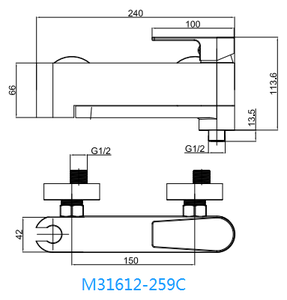 Momali cina moderno sanitari di nuovo <span class=keywords><strong>design</strong></span> in ottone a foro singolo pesante vasca da bagno rubinetto <span class=keywords><strong>doccia</strong></span> miscelatore rubinetto per il bagno - Product Image 6