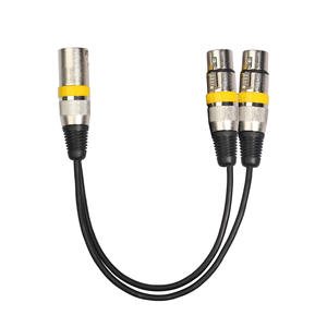 Nouveau câble d'extension répartiteur en Y XLR femelle 3 broches vers double prise mâle pour amplificateur, haut-parleur, casque, mixeur, résolution 1080p - Product Image 4