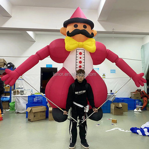 Giant Walking <strong>Inflatable</strong> Carnival Clown Puppet with Stand <strong>Backpack</strong> for Parade Performance - Product Image 2