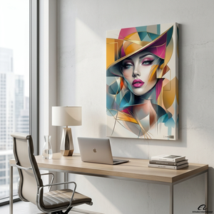 Pintura al Óleo de Retrato de Mujer Abstracta, Arte de Pared en Lienzo Colorido, Obra de Arte Moderna para Decoración de Sala de Estar - Product Image 6