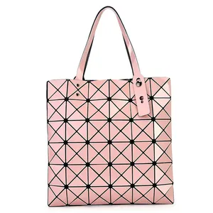 SOKI Fashion Laser Diamond borsa femminile PU Tote Bag borsa da donna borsa pieghevole geometrica all'ingrosso