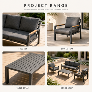 Set di Divani da <span class=keywords><strong>Giardino</strong></span> in Alluminio per Pianificazione Eventi, Layout Modulare, Opzioni di Orientamento Destro-Sinistro - Product Image 5