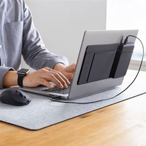 Pochette de rangement adhésive RTS à 3 niveaux pour ordinateurs portables, tablettes, iPad, souris, écouteurs – Sac promotionnel tendance et organisateur - Product Image 2