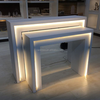 Fournitures de fête, table de réception de mariage, table en acrylique lumineuse moderne, bar, table de mariage, support à gâteau, fournitures de décoration de mariage