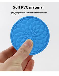 幾何学花柄ダイヤモンドデザイン ウォーターカップコースター 防灰越境爆発 シンプルスタイリッシュ 断熱プロモーション用 - Product Image 5