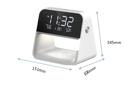 A27 Wireless alarm clock bedside lamp smart home wireless smart watch mobile phone night light led bedside lamps in the bedroom