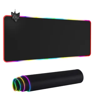 New arrivals Wolf xuất hiện tùy chỉnh bàn Thảm LED lớn Luminous chơi game Mousepad XXL RGB chuột Pad