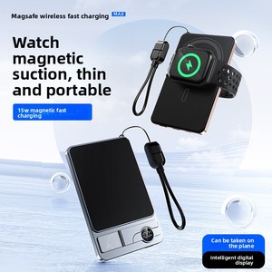 พาวเวอร์แบงค์แม่เหล็ก 10000mAh รุ่นใหม่ ปี 2026 แบบ 3 in 1 ชาร์จไร้สายแบบพกพาสำหรับ iPhone, <span class=keywords><strong>Apple</strong></span> <span class=keywords><strong>Watch</strong></span> และ AirPods ชาร์จเร็ว - Product Image 5