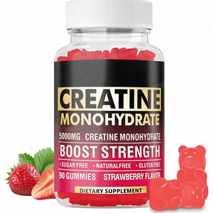 90 Gummies à la Créatine Monohydrate Saveur Fraise Végétaliennes Sans OGM Complément Pré-Entraînement pour Adultes Marque Blanche Vente en Gros - Product Image 1