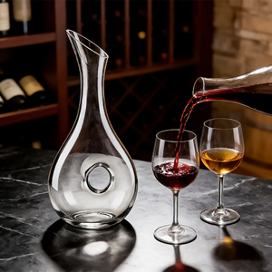 Carafe à whisky en verre moderne faite à la main sur mesure pour le vin et l'utilisation en restaurant - Product Image 2