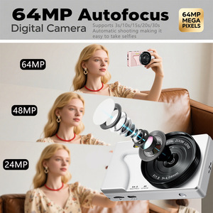Appareil photo numérique 64MP 4K Ultra HD avec zoom 18X, capteur CCD, enregistrement vidéo, idéal pour les étudiants et les voyages - Product Image 3