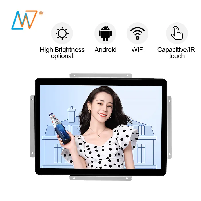 Android Wifi horizontal 17 Zoll Quadrat LCD Open Frame atm Touchscreen LED-Monitor-Display 17 Zoll