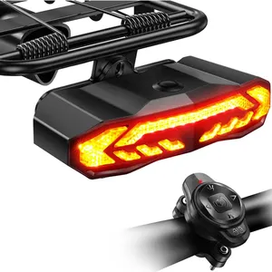 畅销定制USB可充电智能制动传感器尾灯循环灯自行车摩托车自行车报警器发光二极管自行车灯