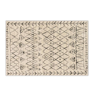 พรมลายเรขาคณิตสไตล์นอร์ดิก รูปทรงสี่เหลี่ยมผืนผ้า ผ้าคล้ายแคชเมียร์ กันลื่น สำหรับห้องนอน ห้องนั่งเล่น ทางเข้าบ้าน ห้องทำงาน - Product Image 1