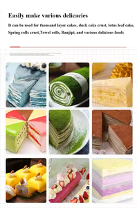 Nueva Máquina Comercial Mini para Crepas de Huevo, Máquina para Hacer Pasteles de Mil Capas, Crepas de Huevo, Millecrepes - Product Image 6