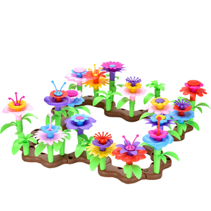 Ensemble de construction de jardin de fleurs Construire un jeu d'empilage Activité éducative préscolaire Anniversaire Noël Nouvel An pour fille - Product Image 1