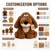 Jouet en peluche pour chien personnalisé, directement de l'usine, à partir de vos illustrations, OEM ODM, poupée en peluche pour marques IP originales
