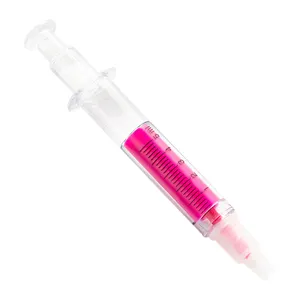 Syringe Pen Hotel Wedding Multi-color Plastic Syringe Gift Pen Injection Pen Wholesale Needle Syringe Highlighter Pen
