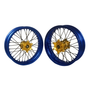 Juego de Ruedas Supermoto para <span class=keywords><strong>YAMAHA</strong></span> Delanteras y Traseras 17*3.5 17*4.25 17*4.5 17*5.0 Ruedas de Aleación de Aluminio 7075 Llantas <span class=keywords><strong>Supermotard</strong></span> - Product Image 3