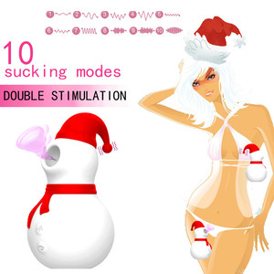 Giocattoli del sesso di natale 10 modalità succhiare la macchina del sesso pupazzo di neve a forma di clitoride orale scatola Sexy regalo figa vibratore vaginale per le donne lesbiche - Product Image 3