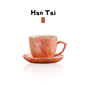 ชุดแก้วกาแฟเซรามิกพร้อมจานรองสำหรับเอสเพรสโซและลาเต้อาร์ต แก้วน้ำชาสำหรับจิบชายามบ่ายสุดหรู ของขวัญสุดพิเศษพร้อมบริการปรับแต่ง - Product Image 5