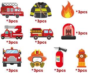 Pafu Camion De <span class=keywords><strong>Pompier</strong></span> Tourbillons Décorations <span class=keywords><strong>Pompier</strong></span> Suspendus Banderoles <span class=keywords><strong>Pompier</strong></span> Chapeau De Feu Chambre Décor pour Enfants Feu <span class=keywords><strong>Thème</strong></span> <span class=keywords><strong>Anniversaire</strong></span> Kit - Product Image 3