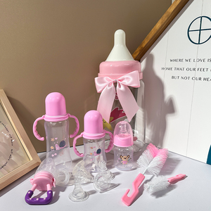 2024 vente chaude grande bouteille baril ensembles nouveau-né bébé alimentation produits sucette mamelon brosse bouteille cadeau boîte ensembles pour bébé - Product Image 4