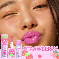 Gloss à lèvres brillant rose au design mignon, longue tenue, hydratant, végan, pour un usage quotidien, maquillage des lèvres, beauté