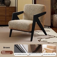 Chaise de canapé simple Richard Chaise modulaire moderne en acier inoxydable Salon paresseux décontracté Designer Chaise en bois massif