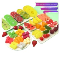 Faux tranches de fruits Tranches de citron Tranches de pastèque Tranches de cerise Décoration Photographie Accessoires de fruits Haute simulation PVC/Plastique Fruits
