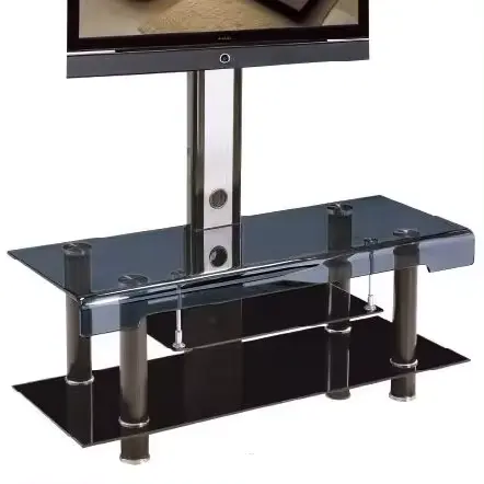 Ayarlanabilir sıcak bükme 32-75 inç Modern basit cam TV dolabı oturma odası mobilya TV raf ve LCD tv'ler için standı