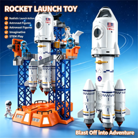 Jouet fusée spatiale pour enfants, fabriqué en Chine, personnalisé, OEM, avec centre de contrôle de lancement et mini astronaute