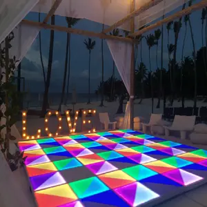 Acrylic DMX512 1*1m DMX RGB Dance Floor For Wedding Party Catwalk Stage Show DJ Disco