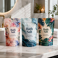 Sachet Doypack Personnalisé Imprimé pour Sels de Bain, Refermable avec Fermeture Zip, Emballage Alimentaire, 100g 200g, Pochette Mylar pour Stockage de Sel Marin