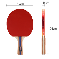 Raquette de tennis de table personnalisée 3 étoiles, batte de ping-pong à 7 plis, pagaie Tenins de table peut être personnalisée Style de poignée et couleur Bienvenue OEM
