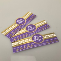 Étiquettes de cigares personnalisées en vinyle argenté, étiquettes en feuille d'or pour cigares, autocollants gaufrés, anneaux d'étiquettes pour cigares