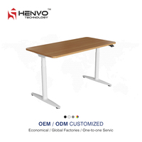 Bureau informatique ergonomique électrique réglable en hauteur, bureau assis-debout moderne pour le bureau, en acier, usage commercial personnalisé, garantie 5 ans