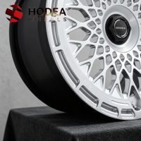 Jantes de voiture haut de gamme forgées style maille 5x114.3 5x120, jantes de luxe personnalisées ET CB, jantes en alliage peintes argentées avec lèvre CNC pour berlines et SUV