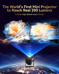 JUNUO Turn 1 Hot Selling Mini <b>Projector</b> 200Ansi 720P 1+8GB Newest Android 14 with BT Portable <b>Projector</b> for Home Use - Product Image 4
