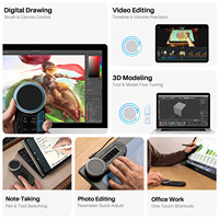 Huion Wireless Keydial Remote K40 Keyboard Satu Tangan dengan Layar OLED untuk Menggambar Digital, Mencatat, dan Mengedit Foto