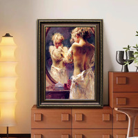 Peinture Décoration Maison Portrait Sensuel, Affiche d'Art Moderne Femme Nue, Tableaux Décoration Intérieure