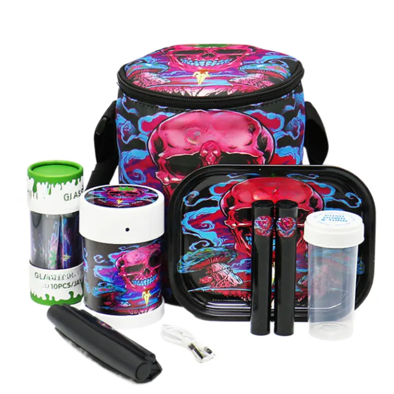 Hot Smoking Set Rolling Kit Met Elektrische Kruidenmolen En Stash Box Met Roll Lade Rookaccessoires Roller