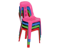 Chaise de bistrot sans bras d'extérieur blanche de l'usine empilable en plastique PP moulé par injection coloré pour restaurant café