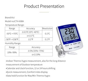 <span class=keywords><strong>Termohigrometro</strong></span> <span class=keywords><strong>digital</strong></span> HEDAO, higrómetro montado en la pared y escritorio, para interior y exterior - Product Image 3