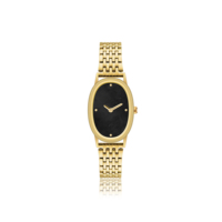Jam Tangan Wanita Grosir Model Bisnis Tali Logam Emas Jam Tangan Wanita untuk Acara Formal Sederhana Minimalis Analog Quartz Casing Baja Tahan Karat 50 Bar