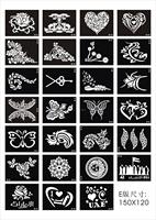 Nouveau design autocollant tatouage temporaire au henné pochoir autocollant au henné pochoir de tatouage temporaire