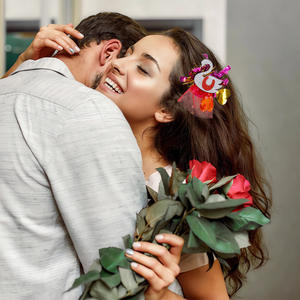 Pasador para el Cabello de San Valentín Unai, Decoración para Fiestas, Romántico, Dibujos Animados, Corazón, Sin Material, Sin Impresión, Hecho en China - Product Image 2