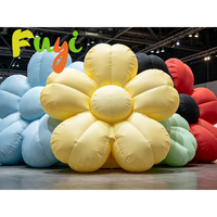 Fleur gonflable de haute qualité avec impression de logo personnalisée incluse pour la publicité extérieure et la décoration d'événements